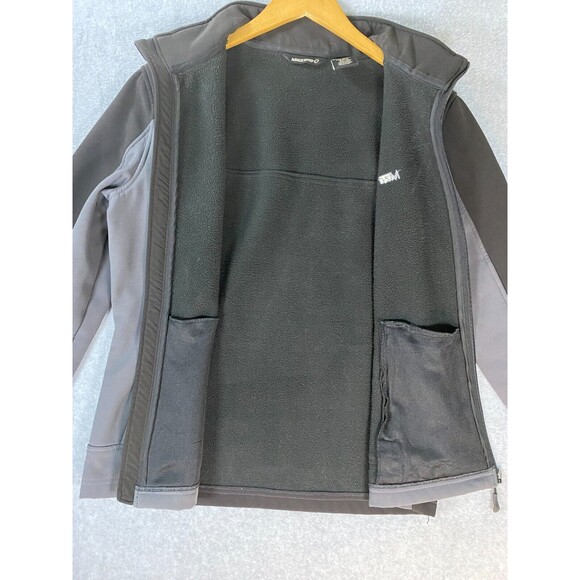 Minus Zero Jacket Women's M Black Gray Fleece‎ Lined Stretch Mock Neck Full Zip - Picture 6 of 11